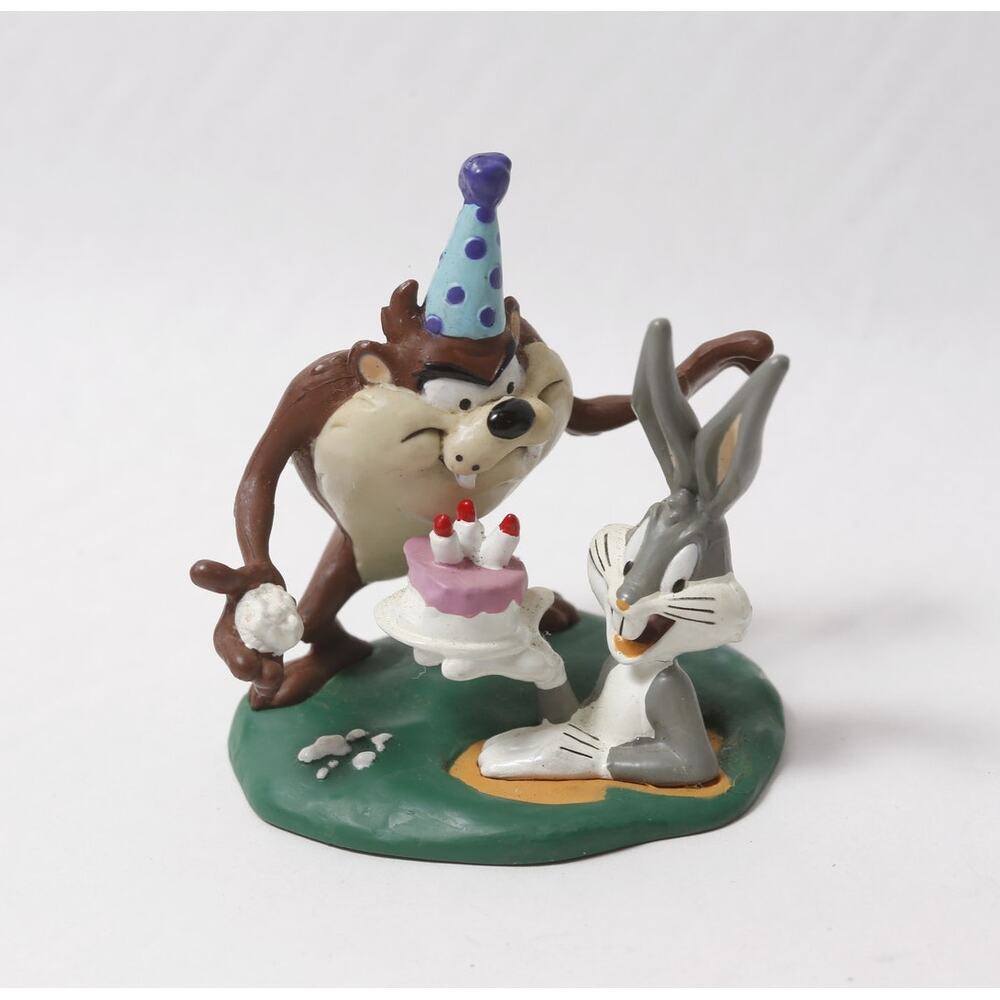 Looney Tunes Taz and Bugs Bunny Birthday Cake Topper Figurine ~ 260826-WH 1314